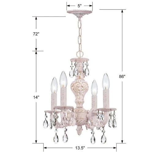 Crystorama Lighting - Sutton Collection - Four Light Mini-Chandelier-Rose - Picture 3 of 3