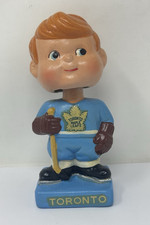 VTG Original 1962 Toronto Maple Leafs Ice Hockey Bobblehead Nodder w Square Base