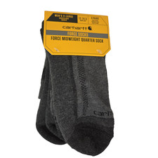 Carhartt Force Grid Midweight Quarter Sock Blend Short Crew Sock 1 Pair Grey XL