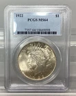 1922 Peace Silver Dollar - PCGS - MS 64
