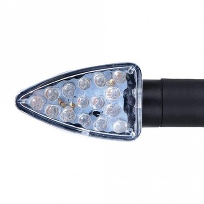 Oxford Motorrad Blinker (Paar) - Mini Arrow (schwarzer kurzer Vorbau)