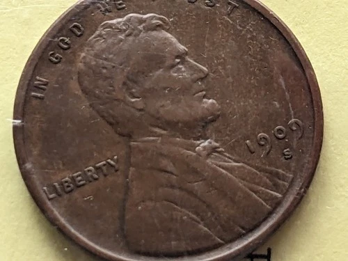 1909-S VDB 1C Wheat Penny Lincoln Cent Anacs VF 30 KEY DATE
