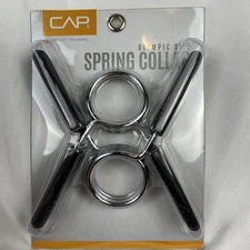 NIB CAP Barbell Olympic Size 2-Inch Spring Clip Collars Pair Weight Lifting Bar