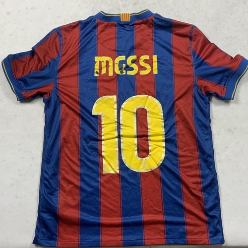 Men’s Vintage Nike 2009-10 Barcelona Home Football Shirt Messi 10 Size M GC - Bild 8 von 13