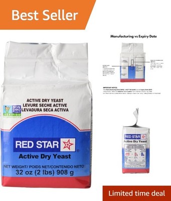 High-Quality Active Dry Yeast, 32 Oz - Ideal for Bread & Dough Baking