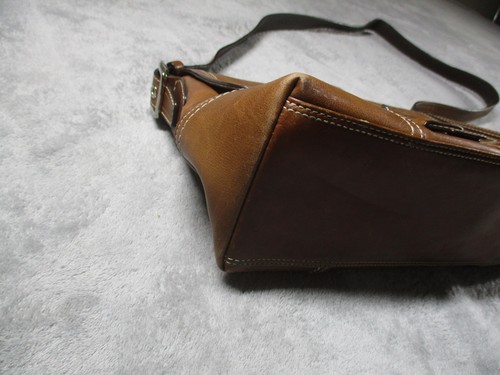 Vintage Coach Hamptons Leather Flap Bag Medium Cognac Buckle Accent Y2K F11196 by Coach, Size M, $149.99 - Photo 15