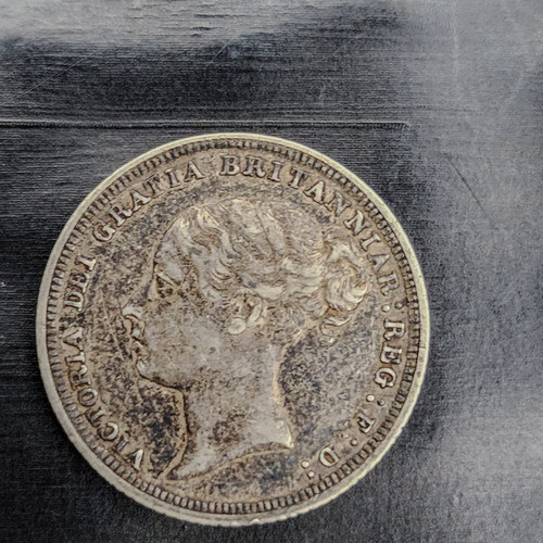 1884 AU Great Britain 6 Pence Silver Queen Victoria Coin KM 757 🏴