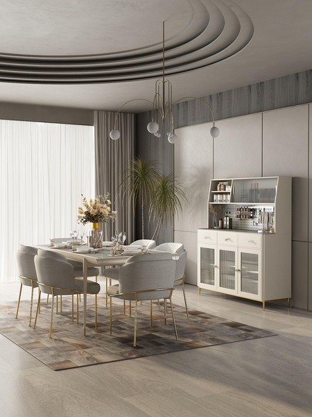 Komplett Set Esstisch 6X StüHle Esszimmer Set Ess Gruppe Holz Tisch Tische 7Tlg-image