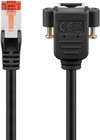 3x CAT 6 Verlängerungskabel, S/FTP (PiMF), schwarz; Kupferleiter (CU), halogenfr