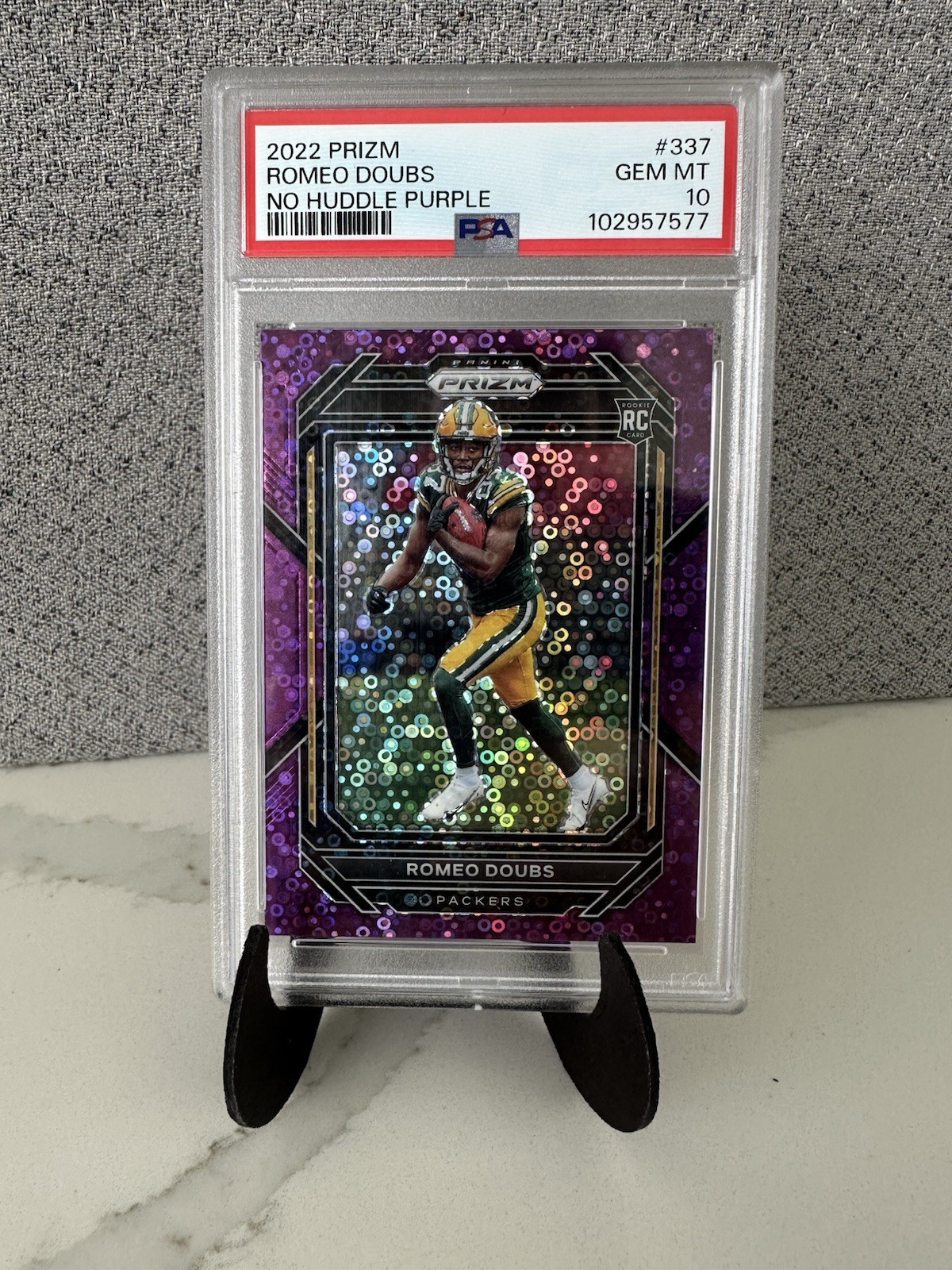 2022 Panini Prizm - Rookies No Huddle Prizm #337 Romeo Doubs RC 09/35 POP 5