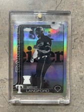 2025 Topps Chrome - Wyatt Langford #68 Negative Chrome Refractor Texas Rangers