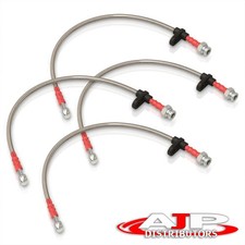 Silver 4pc Fr Racing Stainless Steel Brake Line Kit For 1996-2000 Honda Civic Silver 4pc Fr Racing Stainless Steel Brake Line Kit For 1996-2000 Honda Civic