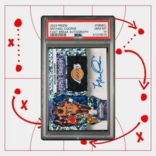 2023-24 Panini Prizm Fast Break Autographs Michael Cooper PSA 10