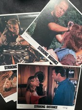 Set 8 lobby cards 8/10 in STRIKING DISTANCE 1987 print in USA
