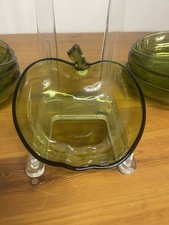 6 Inch- 1960s MCM Hazel Atlas Apple Shaped Bowl