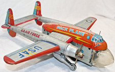 1956 MEGA RARE USAF PACK AIRPLANE C-120 FAIRCHILD TIN FRICTION TOY byKOGYO JAPAN