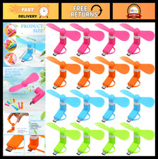 16 Pcs Mini USB C Phone Fan - 2-in-1 Portable Cooling Accessory for Smartphones