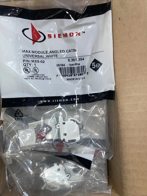 Siemon MX5-02 Angled Max Module Universal CAT5e White