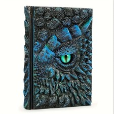 3D Dragon Eye Journal Notebook   Sculpted Cover, Brand New, Blue-Green Color