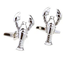 Lobster Maine Pair Cufflinks in a Presentation Gift Box & Polishing Cloth