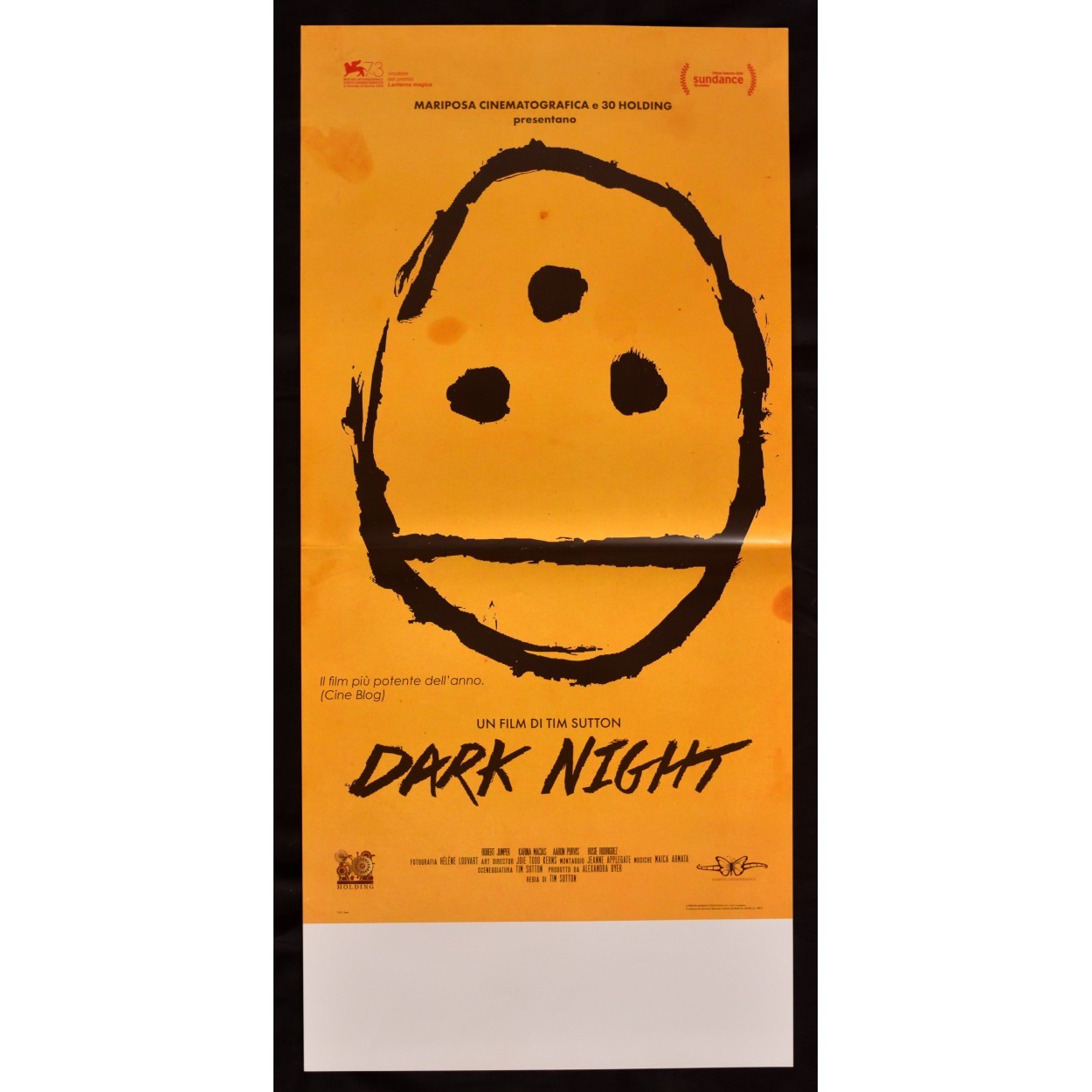 Locandina originale film Dark Night (2016) - Regia di Tim Sutton