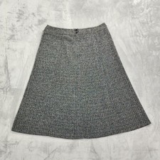 Vintage Sag Harbor Skirt Womens 16 Gray Tweed A-Line Midi Office Preppy Academia