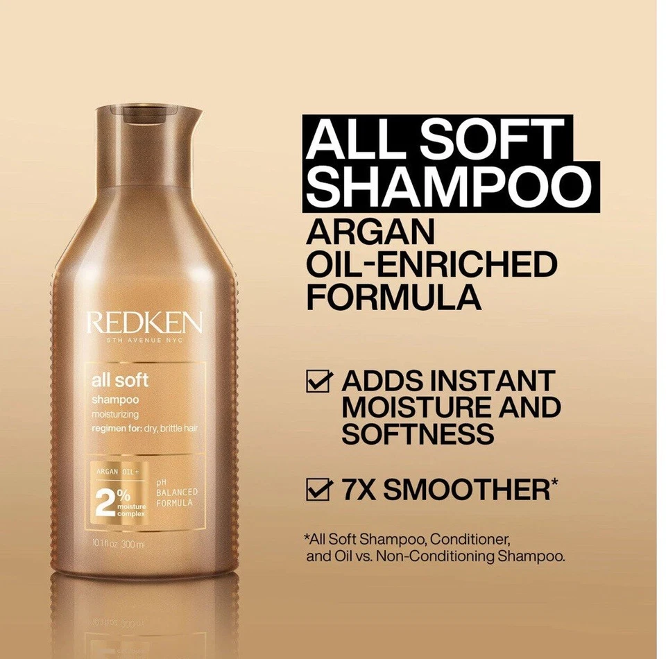 New Redken All Soft Shampoo Conditioner & Heavy Cream Treatment Trio - Image 2 of 3