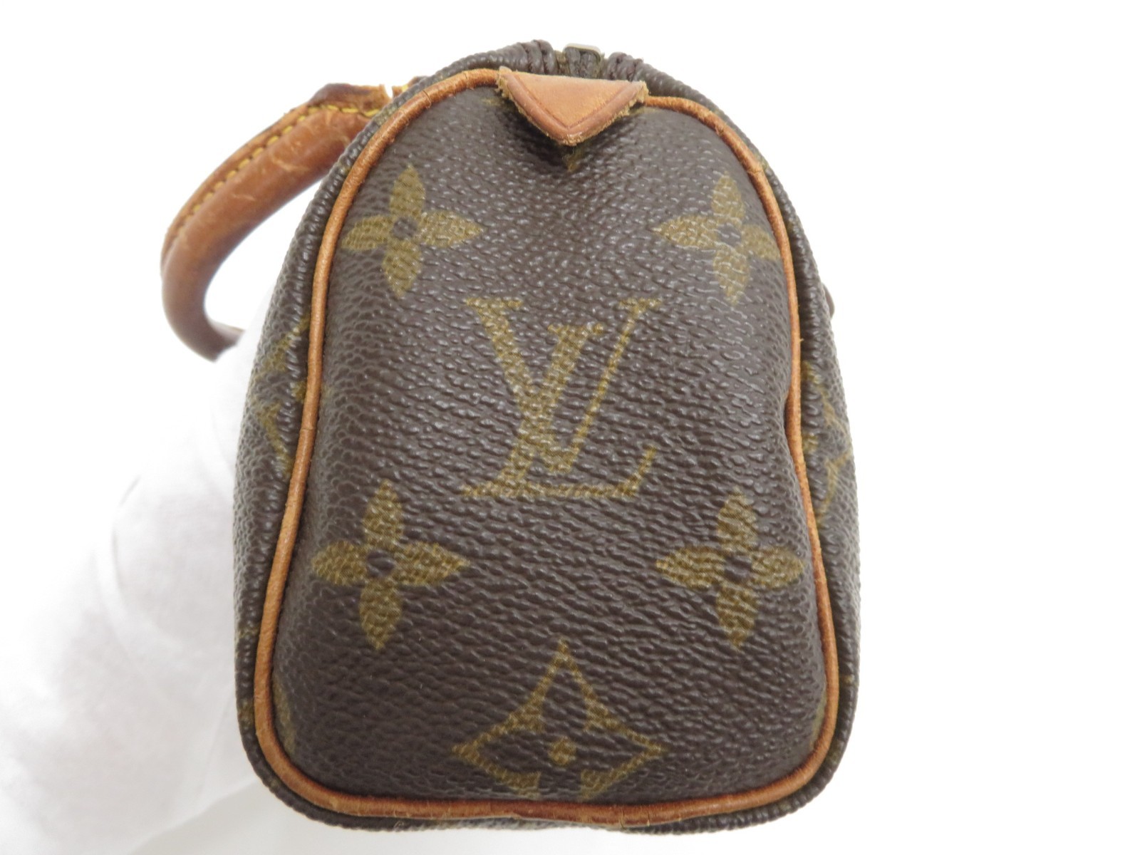Authentic Louis Vuitton Monogram Mini Speedy Hand Bag F#47717