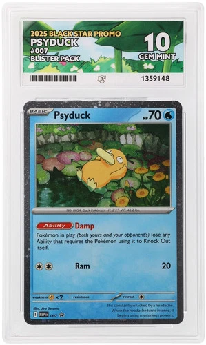 ACE 10 Psyduck 007 Black Star Promo Gem Mint Pokemon