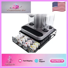 Durable Metal Cocktail Pod Holder with Pull-Out Drawer - Store 36 Bartesian Pods