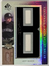 Jeff Baker 2007 SP Authentic By The Letter Rookie Auto #102 