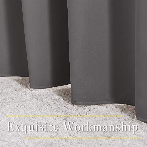 Gray Blackout Curtains for Bedroom 84 inches Long 52"W x 84"L (Pack of 2) Grey - Picture 7 of 7
