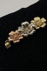 Gold Three Tone Diamond Floral Pendant 10k Gold 1 1/2" 4.0 g — photo 4