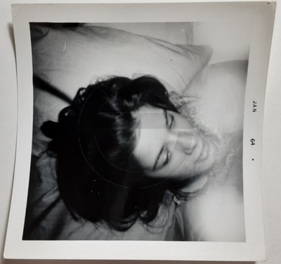 Woman on Bed Looks Kinda Like Twin Peaks' Laura Palmer: 1960's Snapshot Photo