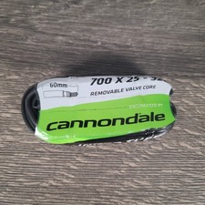 Cannondale 700c x 25 - 32c con 60mm Presta - Valvola nera con valvola centrale rimovibile