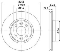 Hella Bremsscheiben-Satz Vorne 55552PRO FüR Renault Clio IV Kombi OEM