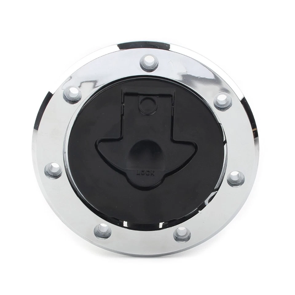 Tapa de tanque de combustible de gasolina de aluminio llaves aptas para Kawasaki Ninja ZX7R ZX-6R ZX-9R Foto 3 de 4