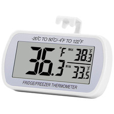 Refrigerator Thermometer Digital Fridge Freeze Room Thermometer Waterproof Large