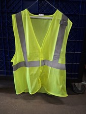 NEW (6) Sz. XL Lime Green Reflective Break Away Vest KR4001YM