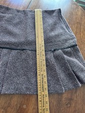 Vintage Fashion Bug Black Pink Stripe USA Pleated Mini Skirt Sz 10