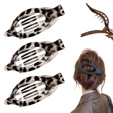 3PCS Flat Hair Clips,French Hair Claw Clips,Duck Billed Clips,No-Slip Grip Hair