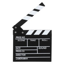 Wooden Movie Film Clapboard 7.68x7.87" Movie Theater Decor, P-Black