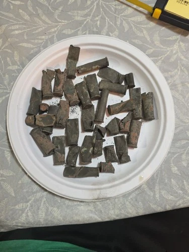 Large Lot of ND Union soldersBrass Rifle Cartridges Shells 150 Plus Years old