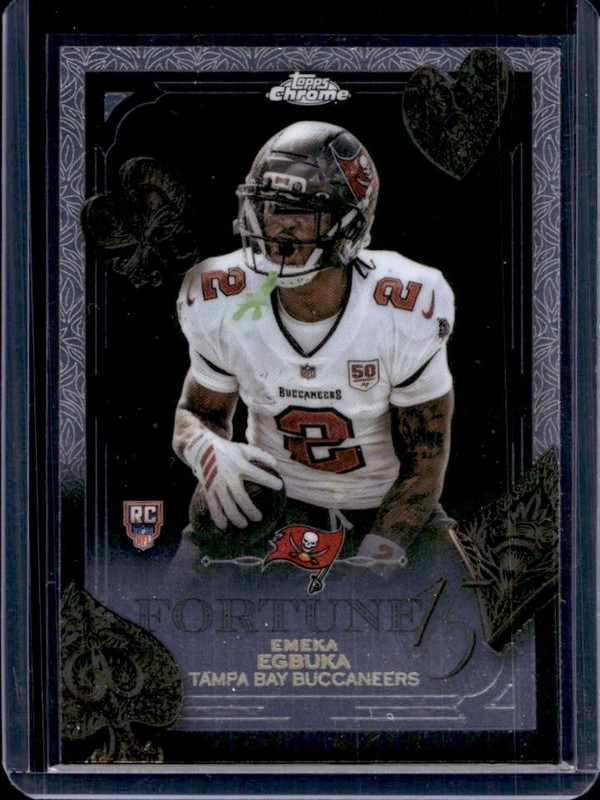 2025 Topps Chrome Emeka Egbuka Fortune 15 RC Rookie #F15-21 Buccaneers