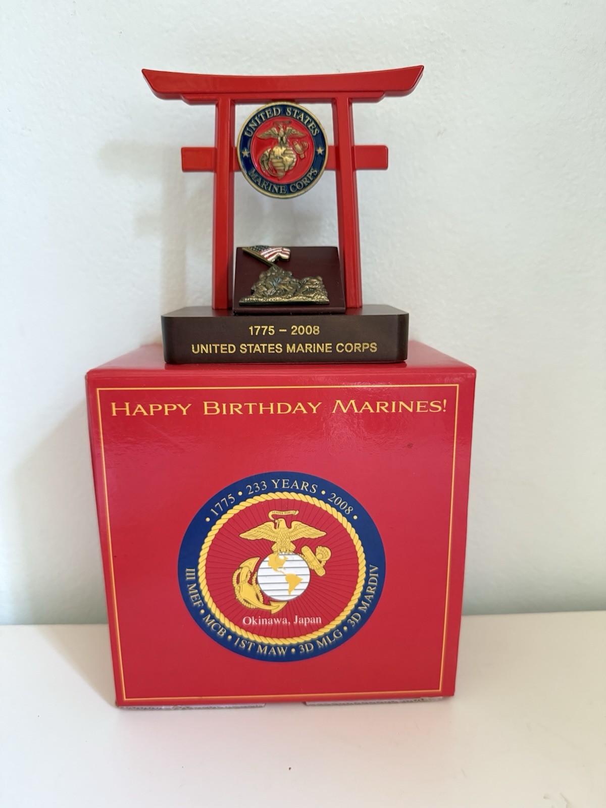 USMC 233rd Birthday Monument Okinawa Japan Marine Corp NEW