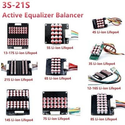 Active Battery Balancer 1.2A/5A for 3S-17S LiFePO4 Li-ion Cells Equalizer SDE