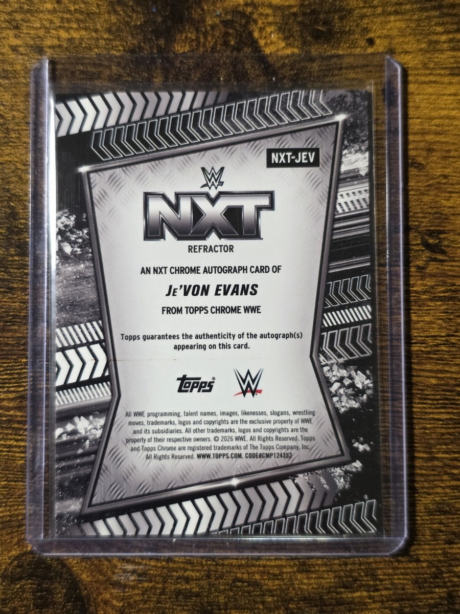 Je'Von Evans 2026 Topps Chrome WWE Refractor Auto NXT Chrome Je'Von Evans 2026 Topps Chrome WWE Refractor Auto NXT Chrome