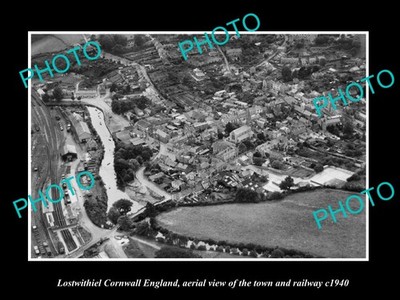 Lostwithiel Cornwall England Town & Railway c1940 Old Large Historic Photo