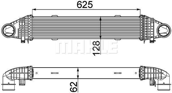 Mahle Ci 358 000P LadeluftküHler FüR MERCEDES-BENZ C-KLASSE (W204)-image