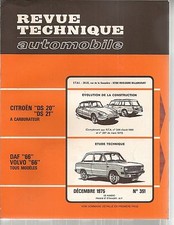 REVUE TECHNIQUE AUTOMOBILE 351 RTA 1975 DAF 66 VOLVO 66 CITROEN DS20 DS21
